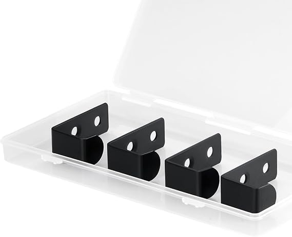 JAMEND CLXP 10 PCS Stainless Steel L Shaped Coat Hooks Wall Mounted Single Metal Robe Hook for Hanging Towel, Utility Hooks for Bags, Hat, Cap, Scarf, Cup. Matte Black.