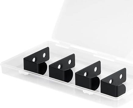 JAMEND CLXP 10 PCS Stainless Steel L Shaped Coat Hooks Wall Mounted Single Metal Robe Hook for Hanging Towel, Utility Hooks for Bags, Hat, Cap, Scarf, Cup. Matte Black.