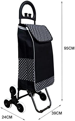 Einkaufstrolley auf Rädern Multifunktions-Einkaufswagen Trolley Old Age Bollerwagen Treppensteiger Hakengriff Sitz… – Bild 3