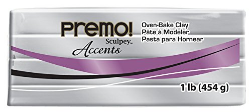 Premo Sculpey Accents Polymer Clay 1lb-Silver (Pack of 1 )