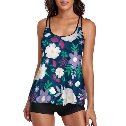 Ensembles Bikini Tankini Femme avec Short de Garçon et Robe de Plage Chic
