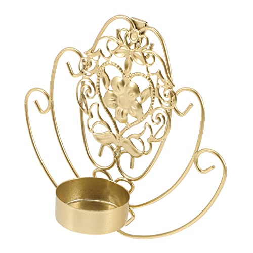 Gadpiparty Wandkerzenhalter Wandmontierter Kerzenständer Mit Kunstvollem Design Goldfarbener Stabkerzenhalter Für Wohnzimmer Schlafzimmer Party-dekoration Robuste Wandkerzenleuchter Atmosphär