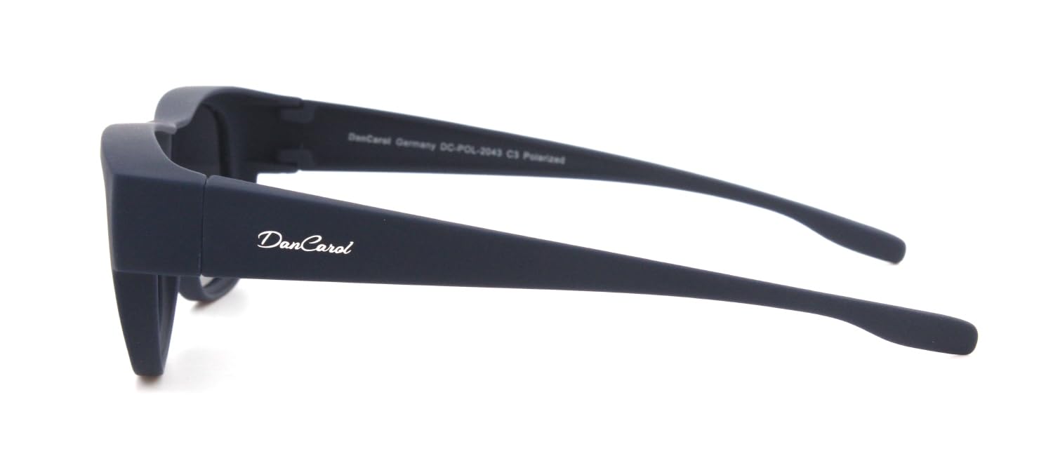 DanCarol DC-POL-2043-C6-Blau-(C3)-Für Schmales Gesicht Die Überbrille, ideal für Brillenträger -mit Polarisierte Gläser