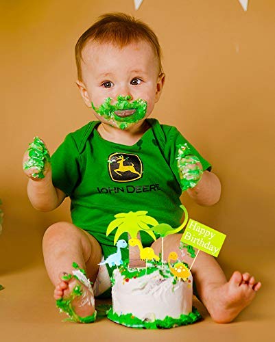 Image of Party Propz Happy Birthday Cake Topper -Set of 11Pcs Dinosaur Theme Cake Topper | Dinosaur Theme Birthday Decorations | Dinosaur Cake Toppers for Boys | Dinosaur Theme Decoration | Birthday Decoration
