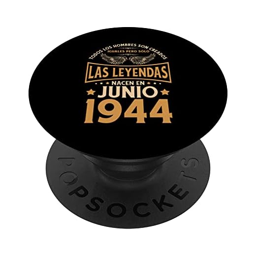 Cumpleaños Hombre Regalos Las Leyendas Junio 1944 PopSockets PopGrip Intercambiable