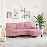 Design élégant et contemporain : avec son design simple mais accrocheur en rose délicat, ce canapé attirera tous les regards dans n'importe quelle pièce. Il s'intègre parfaitement dans différents styles d'intérieur et met en valeur votre intérieur visuellement, idéal pour les canapés modernes.