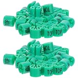 OFFSCH 100 Stück 100 Stück Kleiderbügel Größenmarkierungsclips aus Transparentem Kunststoff mit Rundschnalle Kleiderbügel Etiketten für Einzelhandel und Kleiderschrank Organisation