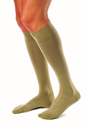 Image of JOBST - 113129 forMen Casual 20-30 mmHg Knee High Compression Socks, Khaki, X-Large Full Calf