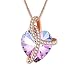 Angelady Collier Coeur Femme Amour de l'éternité ,Améthyste pour Argent 925 Collier Pendentif Coeur or Rose Noël Cadeau de Bijoux -avec Boîte Cadeau