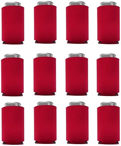 Can Cooler Sleeves Blank Poly Foam (12, Red)