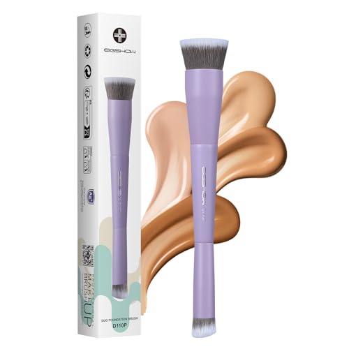 EIGSHOW Foundation Concealer Pinsel, Dual-Ended Makeup Pinsel für makellose Grundierung, Präzisions Concealer, Hochwertige Synthetische Schminkpinse