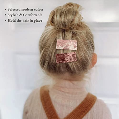 Velvet Snap Hair Clips For Baby Girls, Non Slip Fabric Hair Pins, 10 Pcs 2" Barrettes Hair Accessories For Infants Toddlers Kids Teens Women By Cherssy #TOP6