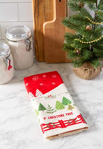 DII Holiday Kitchen Towel Set, Christmas Tea Towels for Baking Cooking & Entertaining 18x28, Tree Farm, 2 Piece - Image 4
