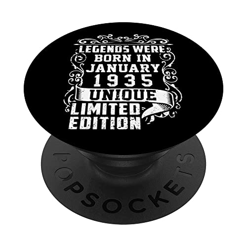 Cumpleaños Enero 1935 Edición Limitada Regalo January 1935 PopSockets PopGrip Intercambiable
