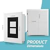 Potter-Island Concealed Medicine Cabinet 14×18 Recessed, Picture Frame Medicine Cabinet, Farmhouse White Wood Frame, 2 Shelves, 100% Handmade, Fully Assembled Wall Niche Insert for Bathroom (White) #2