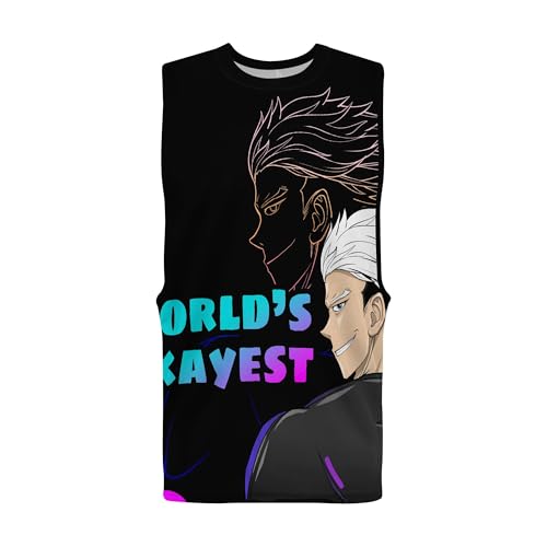 Image of Zhyaj Summer Tanks Top for Men Flag Graphic Print Sleeveless Shirts Casual Working Out Vest T-Shirts Loose-Fit Men's Tank