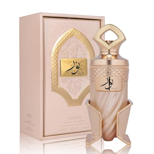 A CENTER Noor by RIIFFS Women's Gourmand Perfume Eau de Parfum - Caramel & Vanilla Luxury Scent with 24H Longevity | 3.4 Fl Oz 80% Vol Seductive Edible Fragrance