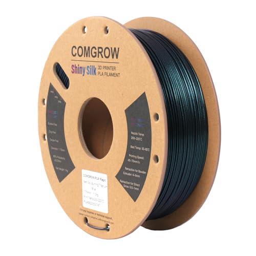 Image of Comgrow 3D Printer Filament, Silk PLA Filament 1.75mm Burnt Titanium 1KG (2.2LBS), Dimensional Accuracy + /- 0.02 mm, Color Changeable 3D Printing Filament Changing Colors with Light
