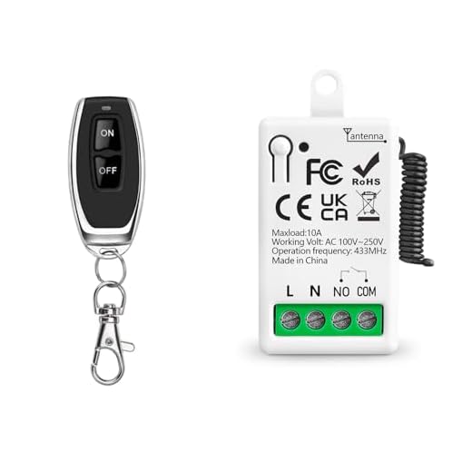 Tedeligo 433 Mhz AC 220V 230V 1Canale Interruttore Di Controllo Remoto Wireless Modulo Ricevitore Rele RF Con 1 Trasmettitori, Controller Passivo Con Contatto Pulito, Per Sistema Porte Da Garage