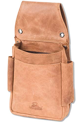 Preisvergleich Produktbild Woodland® Sehr robustes Profi-Kellnerbörsen-Holster aus naturbelassenem Rindsleder in Cognac / Vintage