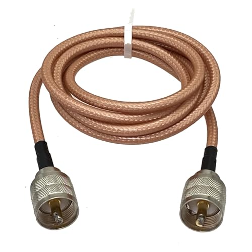 Câble cavalier RF UHF PL259 mâle résistant aux interférences RG142 8m