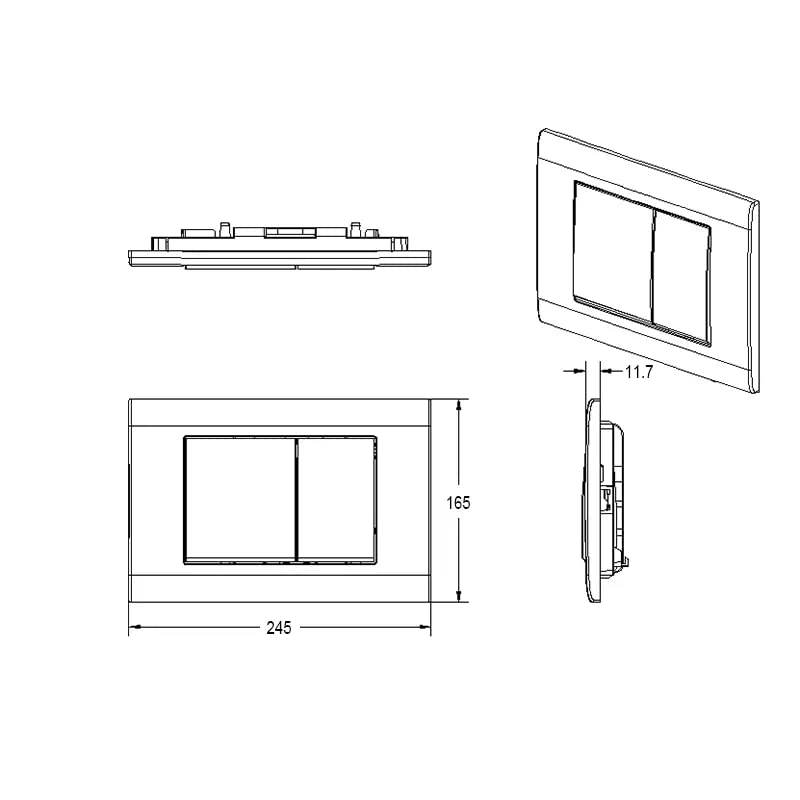 QeramiQ Push Metal Bedieningsplaat - Voor Geberit UP320 Inbouwreservoir Dualflush Ronde Knoppen Metaal Koper Sw706196 QeramiQ Push Metal Bedieningsplaat - Voor Geberit UP320 Inbouwreservoir Dualflush Ronde Knoppen Metaal Koper Sw706196