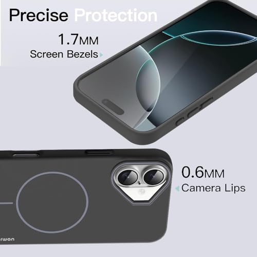 Image of KARWAN️Magnetic Ultra Slim-Fit Back Case Cover for iPhone 16 |Hard PC Case Cover| Ultra-Thin & Light Weight with [Ultra Premium Feel] Case for iPhone 16(6.1 inch)(Black)