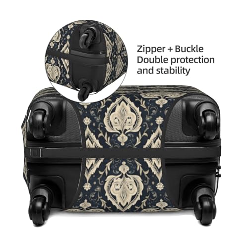 Luggage Cover Protector - Vintage Pattern Blue Print Suitcase Covers for Luggage Fit 22-24 Inch Suitcase3