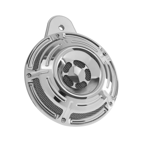 Cubierta de parlante para manubrio de motocicleta aluminio cromado miniatura 4