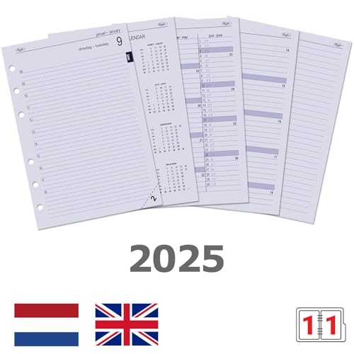Kalpa Pocket 6 Ring Planner Nachfüllungen Organiser Wöchentlich Komplettset Deutsch Französisch 2024 2025 2026 - Image 2