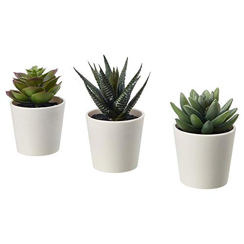 IKEA Fejka Artificial Potted Plant with Pot Indoor Outdoor Succulent / 3 Pack Size 2 ¼