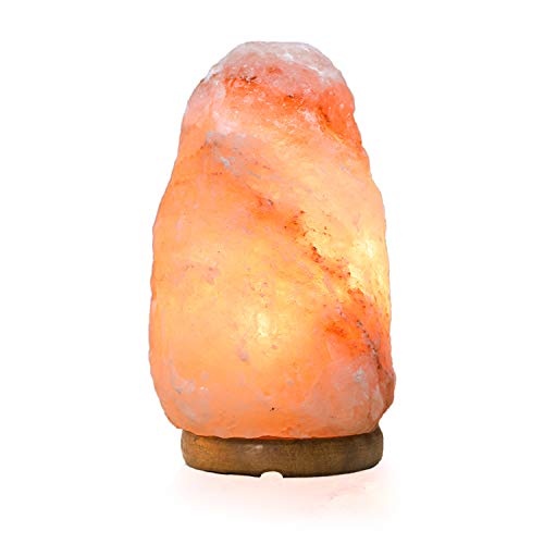 RUBY - Candeeiro de sal do Himalaia de 2 a 3 kg, 100 % natural, feito à mão original