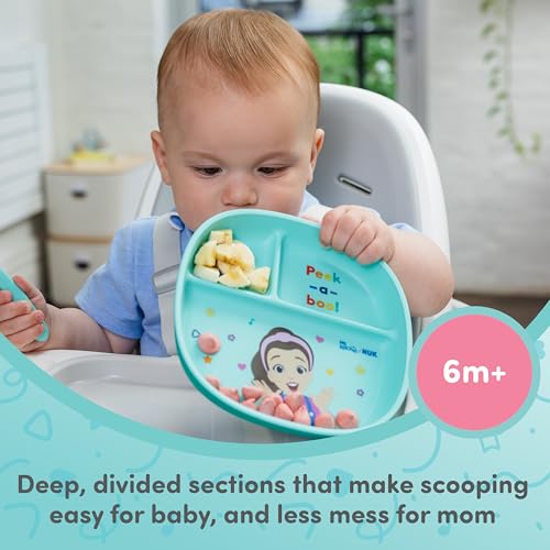 Image of NUK Ms Rachel Tableware Set, Toddler Plate and Bowl, and Toddle Utensils - Fork and Spoon, Kids Dining Set, BPA-Free, Dishwasher-Safe