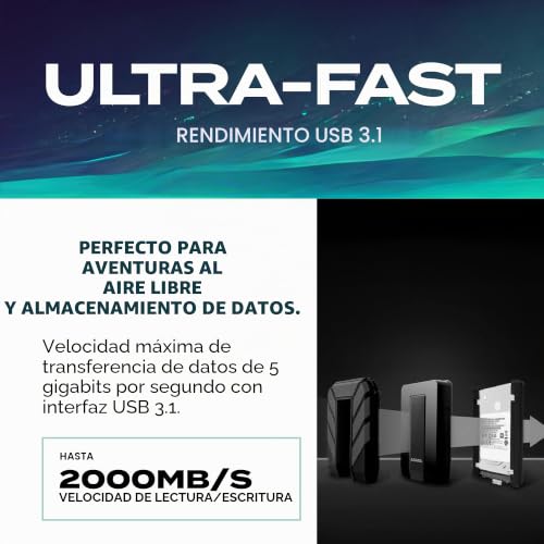 Disco Duro Externo ADATA HD710 Pro 1TB Amarillo USB 3.2 Resistente IP68 4