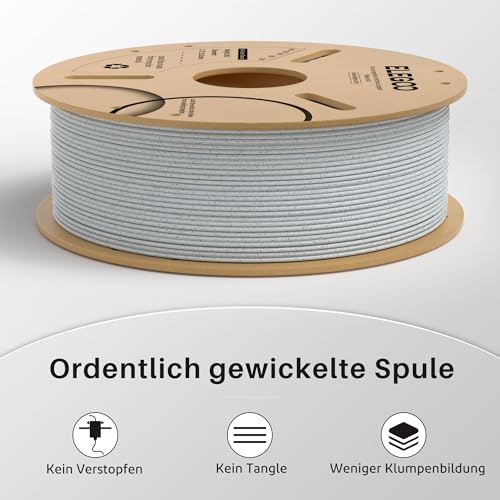 ELEGOO PLA Filament 1.75mm Marmorfarbe 1KG, 3D Drucker Filament Maßgenauigkeit +/- 0,02 mm, 1kg Pappspule (2.2lbs) Filament-3D-Druckmaterialien Passt für die Meisten 3D Printer