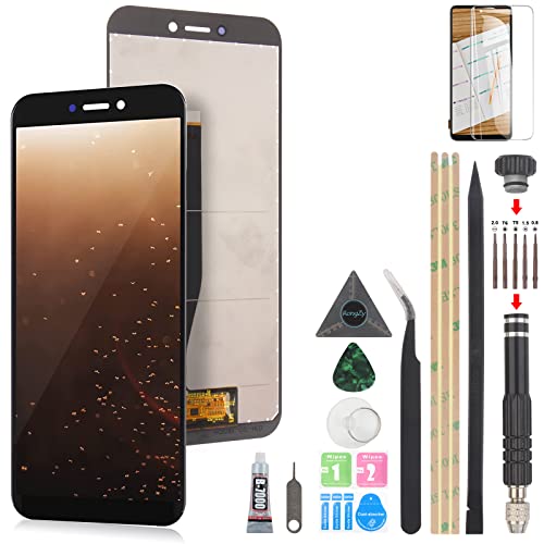 RongZy pour Oukitel WP5 Écran LCD + Vitre Tactile Digitizer Capteur Assemblé Remplacement pour Oukitel WP5 Pro(Noir) Cover