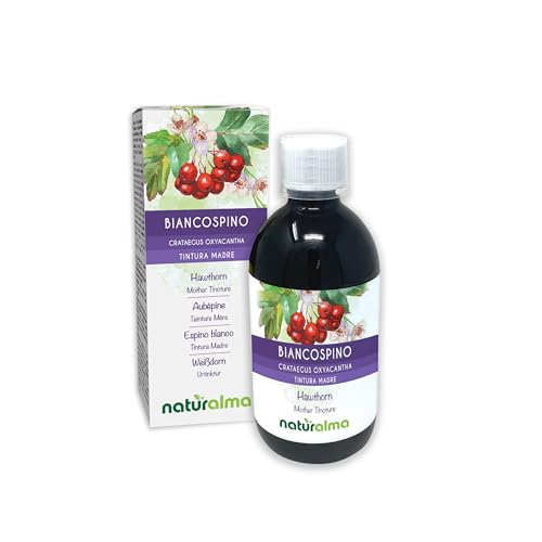 Espino blanco (Crataegus oxyacantha) hojas y flores Tintura Madre sin alcohol Naturalma - Extracto líquido gotas 500 ml - Complemento alimenticio - Vegano
