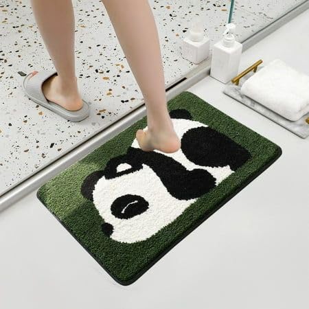 Soak & Step | Lazy Panda Designer Door Mat | Anti Skid | Super Absorbent | Kids Bath Room | Mat for Home, Bedroom, Bathroom & Entryway | (40x60)-image-15