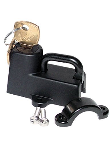 DLLL Candado universal para casco de motocicleta para Harley Davidson Sportster XL 1200 883 X48 Dyna Softail ATV Honda Yamaha Suzuki Harley Kawasaki Cruisers compatible con barra de 22 mm (negro)