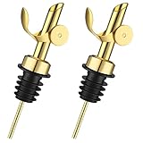 NUOBESTY Dispensador de Botellas de Licor y Aceite de Oliva de Acero Inoxidable 2 Piezas Tapón Práctico para Cocina y Obsequio