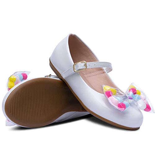 Sapatilha Infantil Menina Laço Pompom 02.13J (Branco, 29)
