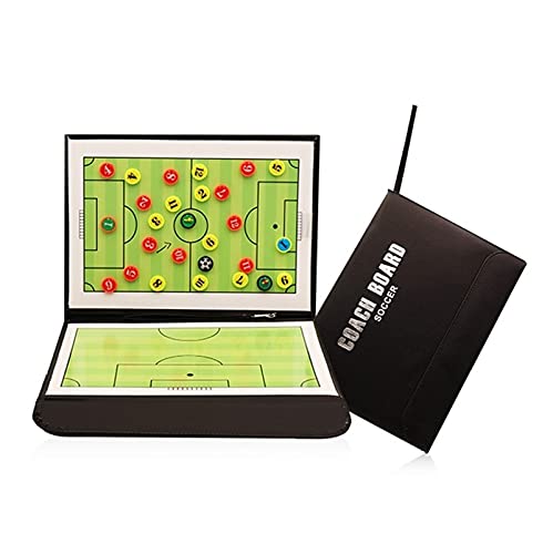 SANDSXZHQ Pizarra Táctica De Fútbol Tablero De Estrategia Tablero de Entrenador de fútbol Plegable magnético Tactical Tablero Profesión Entrenamiento Táctico Libro táctico Cover