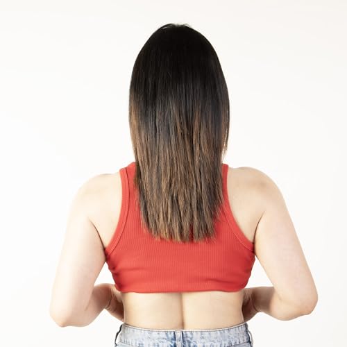 Image of Capilus 100% Natural Human Hair Volumizer with 3 Clips - Clip-In Extension for Instant Volume | Lightweight & Stylish Look (Natural Black, 16 Inch)