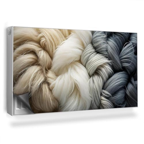 Cache radiateur 110x60 couverture magnetique tapis design texture laine