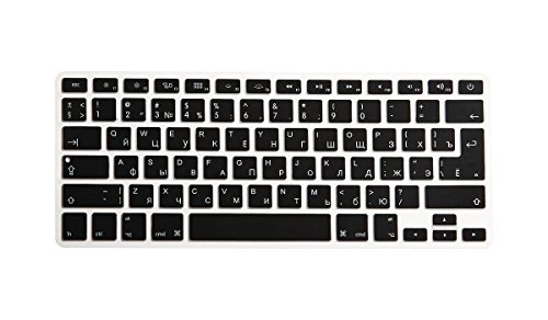 HRH Russian Language Silicone Keyboard Cover Skin for MacBook Air 13,for MacBook Pro13/15/17 (with or w/Out Retina Display,2015 or Older Version),for