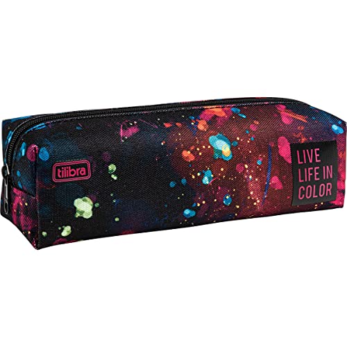 Tilibra - Estojo Médio Académie Splashes Preto