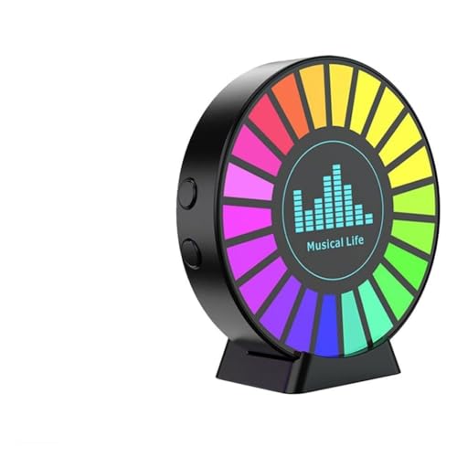 Sensore di vibrazione e rumore con luce RGB Sound Pickup e controllo app per indagini paranormali e rilevamento EVP, compatibile con app Vibes, nero