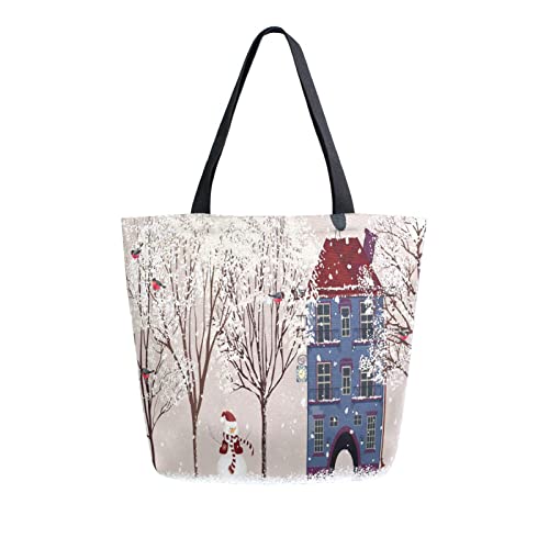 ALAZA Canvas Tote Bag Large Women Shoulder Holiday Travel