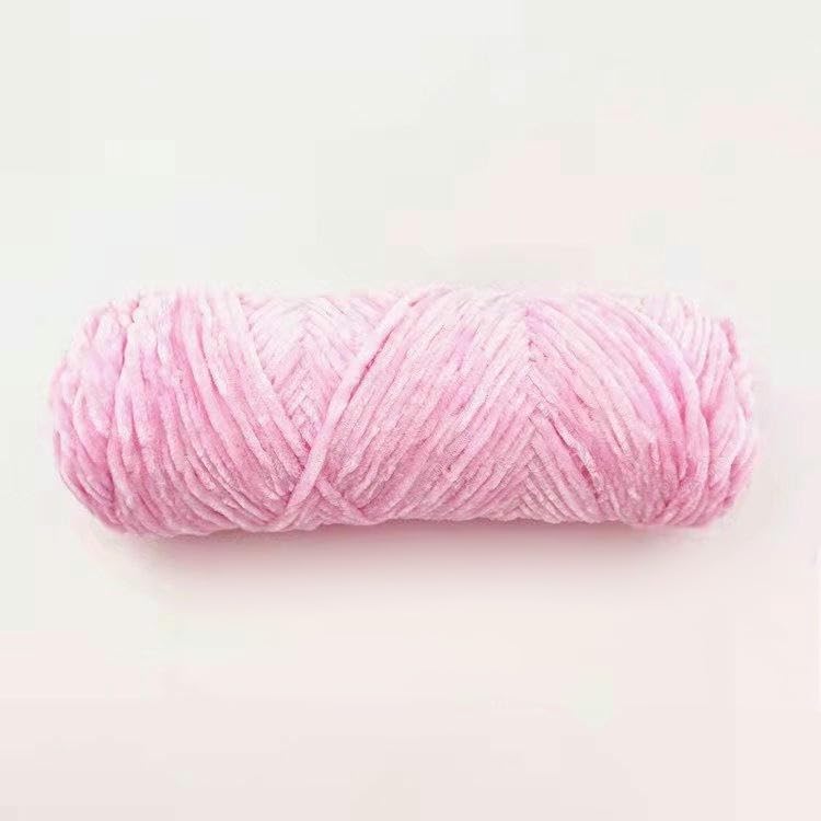 12 x 100 g Samt-Chenillegarn, weiches und Dickes Häkelgarn, zum Handstricken von Mützen, Schals und Schuhen