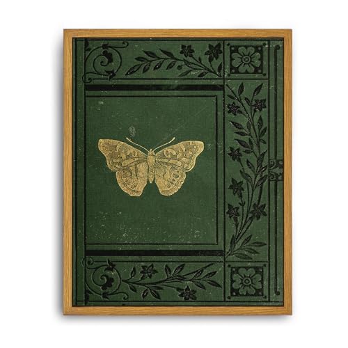 Roslynity Framed Canvas Wall Art Vintage Print Paintings Emerald ...